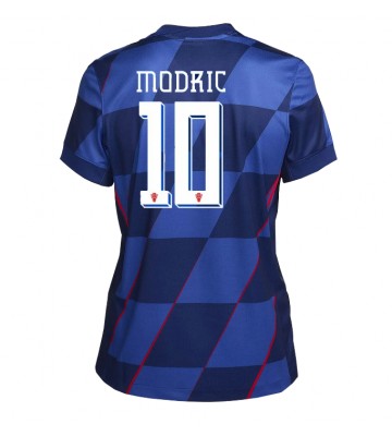 Kroatien Luka Modric #10 Udebanetrøje Dame EM 2024 Kort ærmer